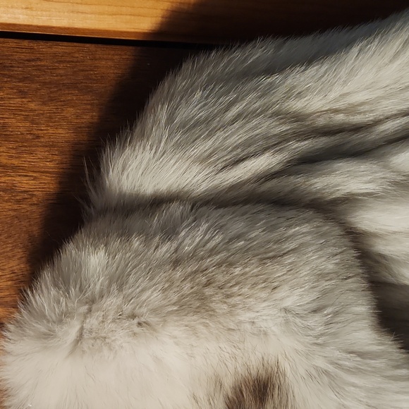 Elegant Cream Authentic Fox Fur Coat - Picture 15 of 15